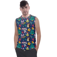 Colorful-funny-christmas-pattern  --- Men s Regular Tank Top by Amaryn4rt