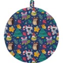 Colorful-funny-christmas-pattern  --- Round Trivet View1