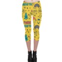 Colorful-funny-christmas-pattern Cool Ho Ho Ho Lol Capri Leggings  View1