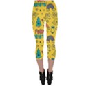 Colorful-funny-christmas-pattern Cool Ho Ho Ho Lol Capri Leggings  View2