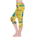 Colorful-funny-christmas-pattern Cool Ho Ho Ho Lol Capri Leggings  View3