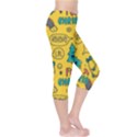 Colorful-funny-christmas-pattern Cool Ho Ho Ho Lol Capri Leggings  View4