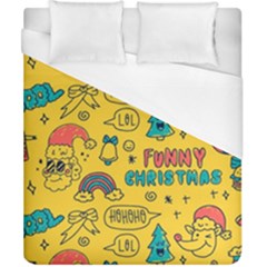 Colorful-funny-christmas-pattern Cool Ho Ho Ho Lol Duvet Cover (california King Size) by Amaryn4rt