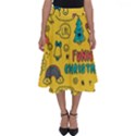 Colorful-funny-christmas-pattern Cool Ho Ho Ho Lol Perfect Length Midi Skirt View1