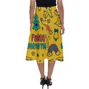 Colorful-funny-christmas-pattern Cool Ho Ho Ho Lol Perfect Length Midi Skirt View2