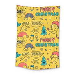 Colorful-funny-christmas-pattern Cool Ho Ho Ho Lol Small Tapestry