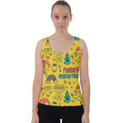 Colorful-funny-christmas-pattern Cool Ho Ho Ho Lol Velvet Tank Top by Amaryn4rt