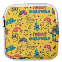 Colorful-funny-christmas-pattern Cool Ho Ho Ho Lol Mini Square Pouch by Amaryn4rt