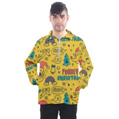 Colorful-funny-christmas-pattern Cool Ho Ho Ho Lol Men s Half Zip Pullover by Amaryn4rt