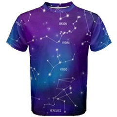 Realistic-night-sky-poster-with-constellations Men s Cotton T-shirt by Amaryn4rt