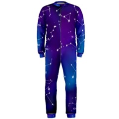 Realistic-night-sky-poster-with-constellations Onepiece Jumpsuit (men) by Amaryn4rt