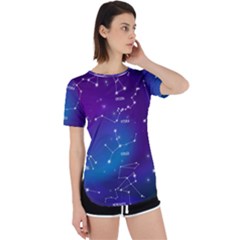 Realistic-night-sky-poster-with-constellations Perpetual Short Sleeve T-shirt by Amaryn4rt