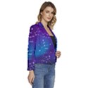 Realistic-night-sky-poster-with-constellations Women s Long Sleeve Revers Collar Cropped Jacket View3