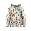 Insects-seamless-pattern Kids  Zipper Hoodie View1