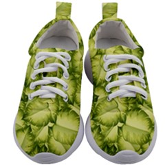 Seamless-pattern-with-green-leaves Kids Athletic Shoes by Amaryn4rt