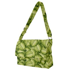 Seamless-pattern-with-green-leaves Full Print Messenger Bag (l) by Amaryn4rt