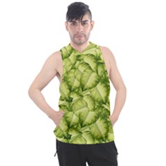 Seamless-pattern-with-green-leaves Men s Sleeveless Hoodie by Amaryn4rt