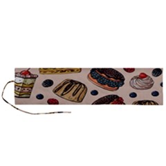 Seamless-pattern-with-sweet-cakes-berries Roll Up Canvas Pencil Holder (l) by Amaryn4rt