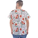 Seamless-vector-pattern-with-watermelons-mint Men s V-Neck Scrub Top View2