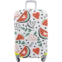 Seamless-vector-pattern-with-watermelons-mint Luggage Cover (large) by Amaryn4rt