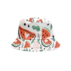 Seamless-vector-pattern-with-watermelons-mint Bucket Hat (kids) by Amaryn4rt