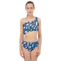 Isometric-seamless-pattern-megapolis Spliced Up Two Piece Swimsuit by Amaryn4rt