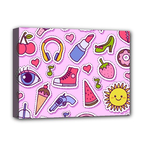 Fashion-patch-set Deluxe Canvas 16  X 12  (stretched)  by Amaryn4rt