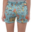 Seamless-pattern-musical-instruments-notes-headphones-player Sleepwear Shorts View2