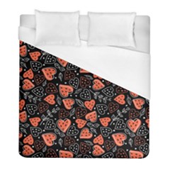 Seamless-vector-pattern-with-watermelons-hearts-mint Duvet Cover (full/ Double Size) by Amaryn4rt