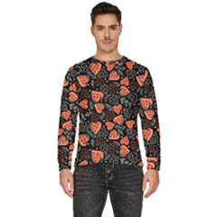 Seamless-vector-pattern-with-watermelons-hearts-mint Men s Fleece Sweatshirt