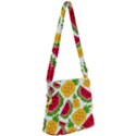 Watermelon-pattern-se-fruit-summer Zipper Messenger Bag View1