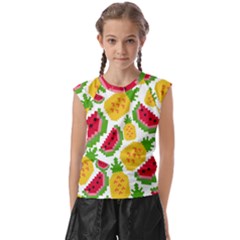 Watermelon-pattern-se-fruit-summer Kids  Raglan Cap Sleeve T-shirt by Amaryn4rt