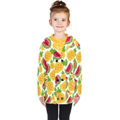 Watermelon-pattern-se-fruit-summer Kids  Double Breasted Button Coat by Amaryn4rt