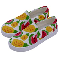 Watermelon-pattern-se-fruit-summer Kids  Canvas Slip Ons by Amaryn4rt