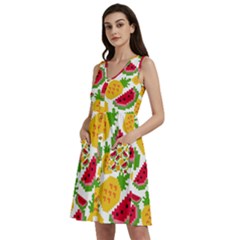 Watermelon-pattern-se-fruit-summer Sleeveless Dress With Pocket by Amaryn4rt