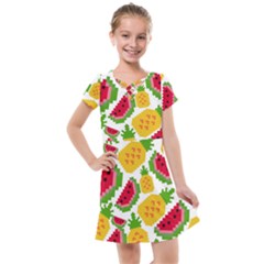 Watermelon-pattern-se-fruit-summer Kids  Cross Web Dress by Amaryn4rt