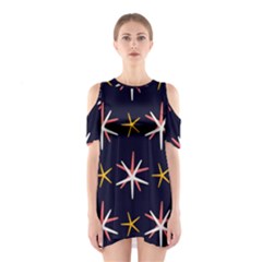 Sea-stars-pattern-sea-texture Shoulder Cutout One Piece Dress by Amaryn4rt