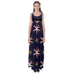 Sea-stars-pattern-sea-texture Empire Waist Maxi Dress