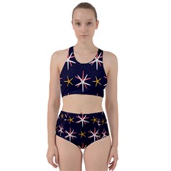 Sea-stars-pattern-sea-texture Racer Back Bikini Set by Amaryn4rt