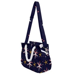 Sea-stars-pattern-sea-texture Rope Handles Shoulder Strap Bag by Amaryn4rt