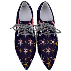 Sea-stars-pattern-sea-texture Pointed Oxford Shoes by Amaryn4rt