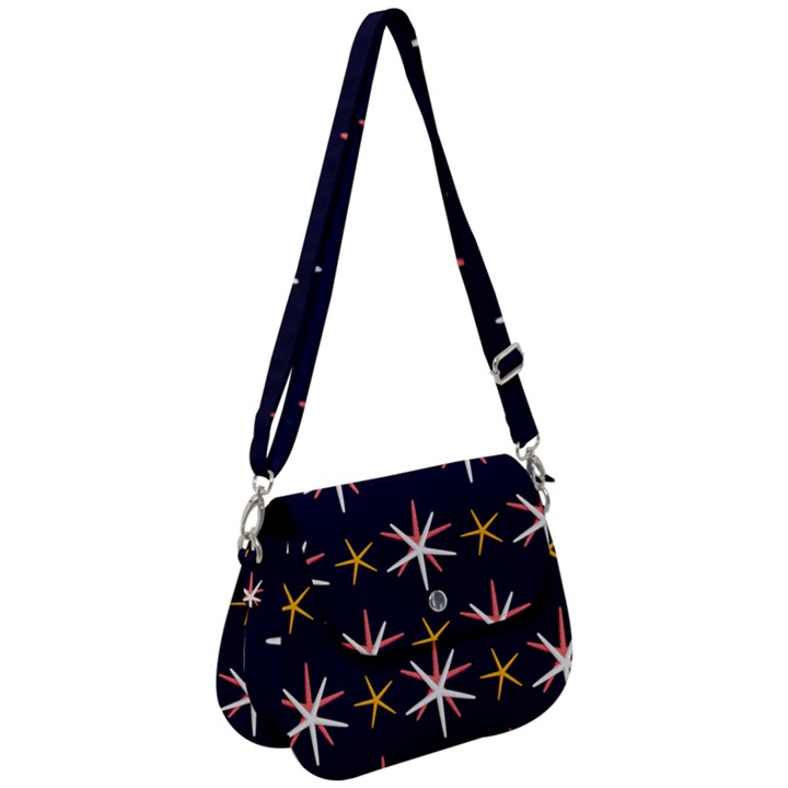 Sea-stars-pattern-sea-texture Saddle Handbag