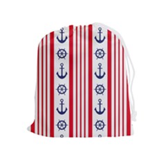 Nautical-papers-nautical-background Drawstring Pouch (xl) by Amaryn4rt