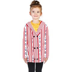 Nautical-papers-nautical-background Kids  Double Breasted Button Coat