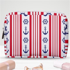 Nautical-papers-nautical-background Make Up Pouch (medium) by Amaryn4rt