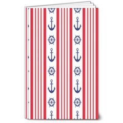 Nautical-papers-nautical-background 8  X 10  Softcover Notebook by Amaryn4rt