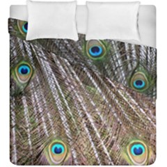 Peacock-feathers-pattern-colorful Duvet Cover Double Side (king Size) by Amaryn4rt