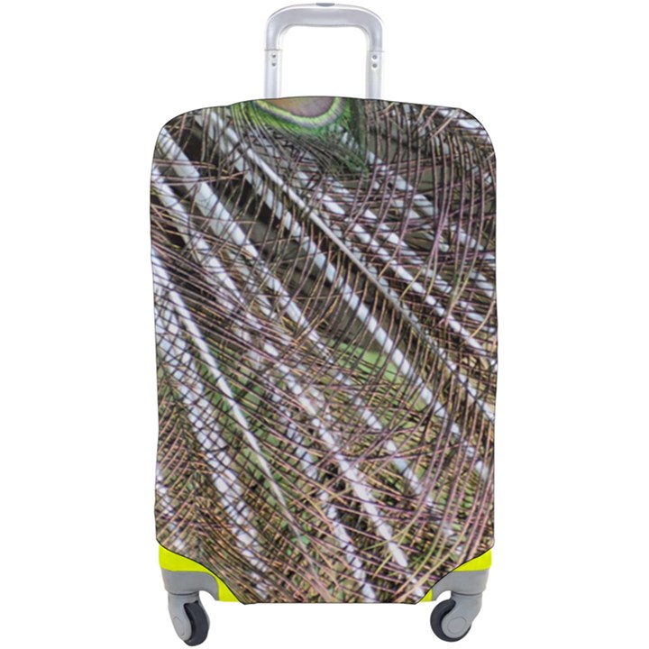 Peacock-feathers-pattern-colorful Luggage Cover (Large)