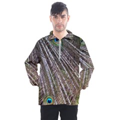 Peacock-feathers-pattern-colorful Men s Half Zip Pullover by Amaryn4rt