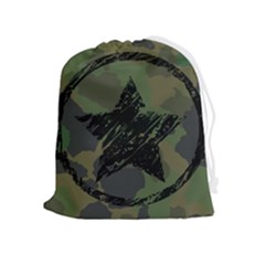 Military-camouflage-design Drawstring Pouch (xl) by Amaryn4rt